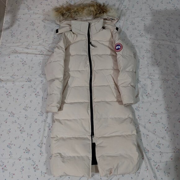 Canada Goose Cream Midi Down Jacket - Picture 1 of 15